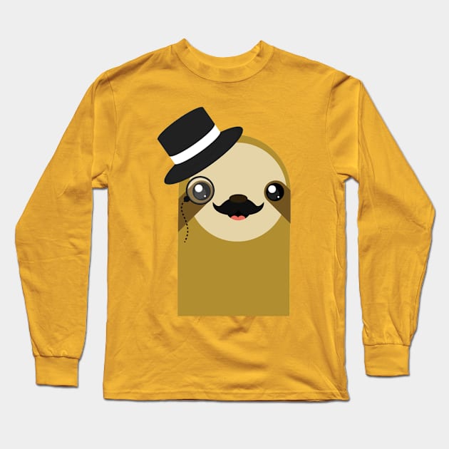 Mr. Sloth Long Sleeve T-Shirt by Clown